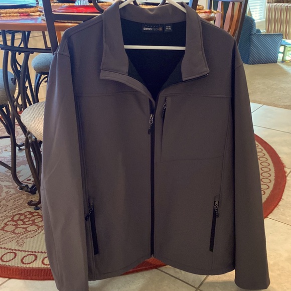 Swiss Tech Men's NEW Black Full Zip Softshell Jacket Sz XL (46-48) Fleece Inside - Picture 7 of 15
